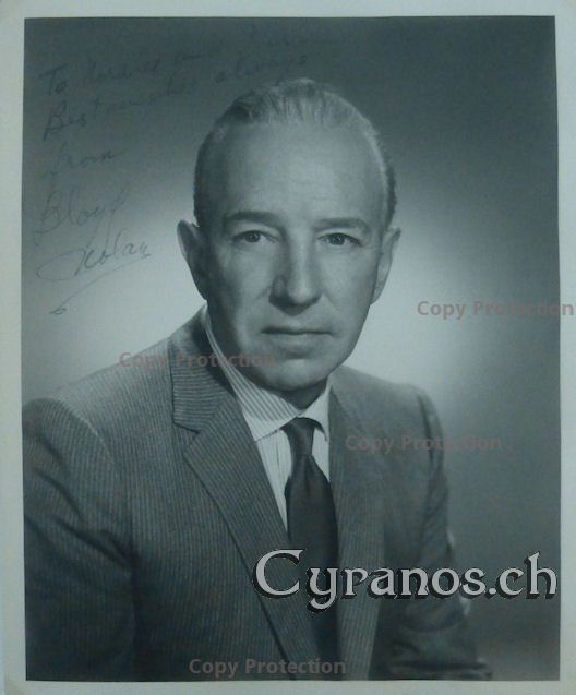 Autogramme: Lloyd Nolan (1902-1985)  Schauspieler - Autogramm – Gebraucht aus Dietikon von immortal-stars