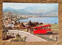 Funicilare Lugano, St.: Luce rosso Attenzione al treno, 1961