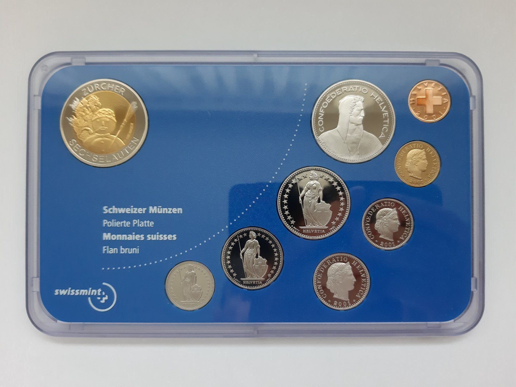 Tutti le monete: Münzsatz 2001 pp NEU! – Nuovo e nell'imballaggio originale da Pfäffikon ZH venduto da Schweizer_Muenzen 2