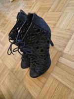 Schwarze Sommer Pumps mit Absatz, Grösse 36
