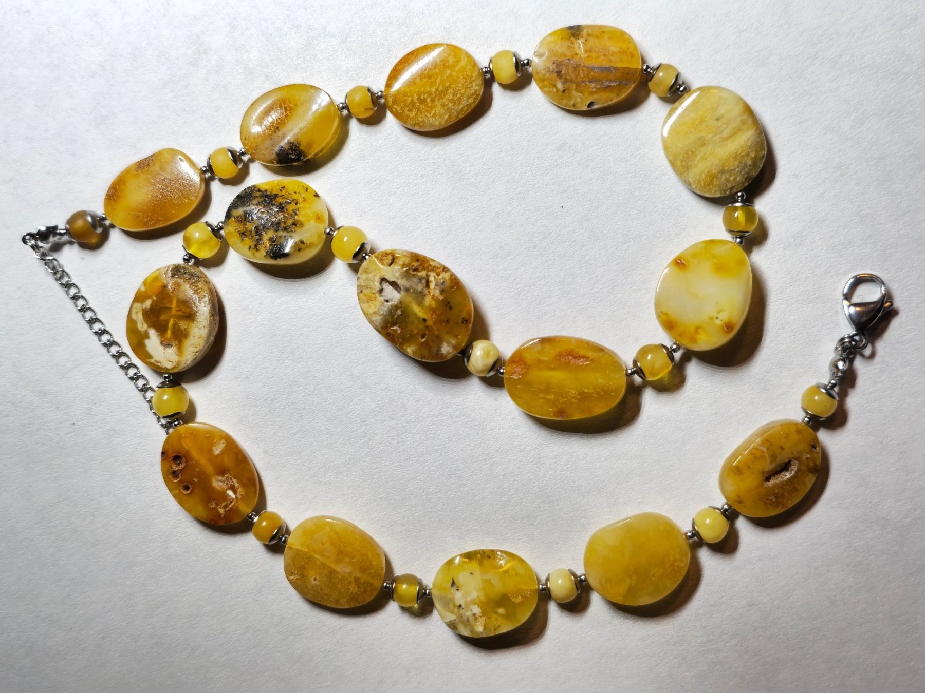 Catenine: 30g Bernsteinkette butterscotch Oliven echt Bernstein Kette – Nuovo (secondo la descrizione) da Riedt b. Erlen venduto da Gottestraene 6