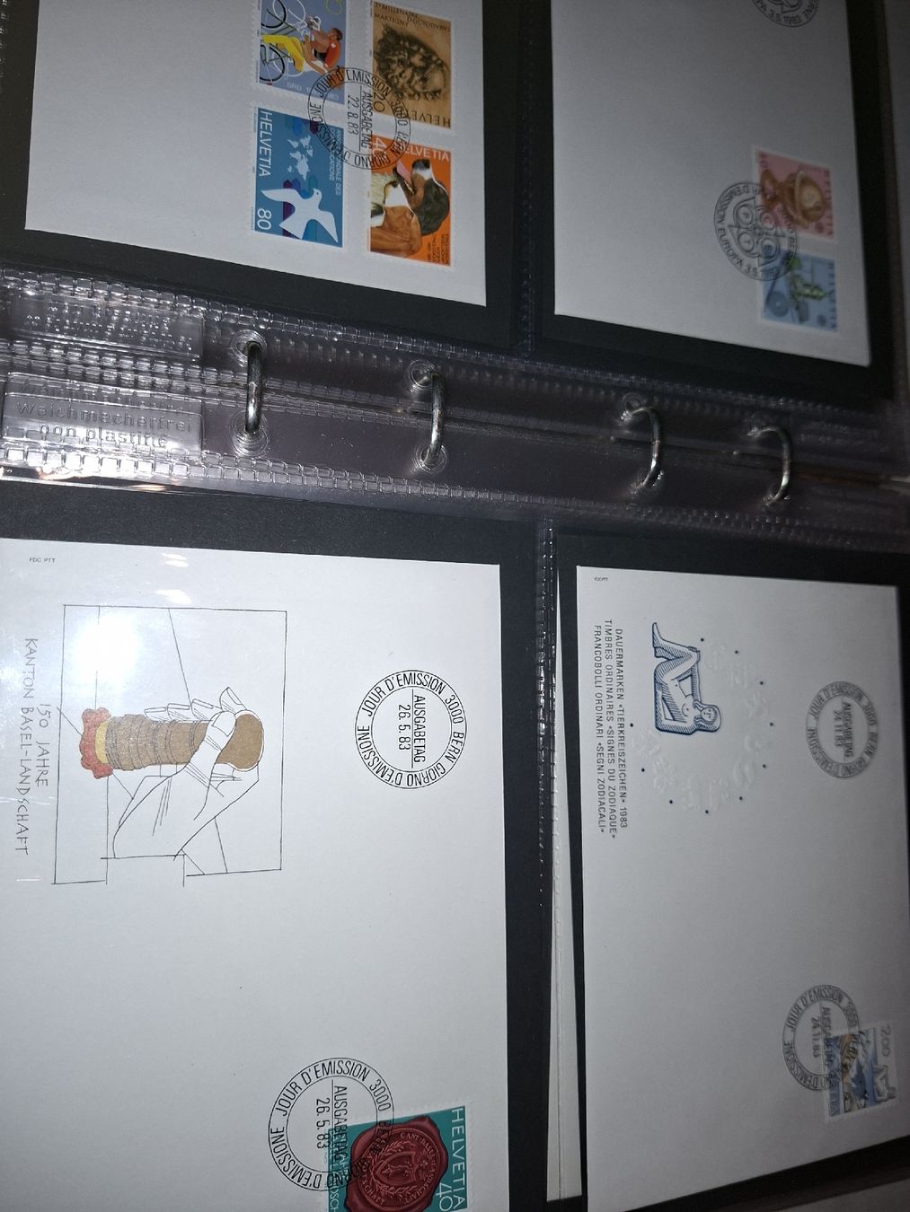Alle Briefmarken: Album mit Ca. 80FDC – Gebraucht aus Balgach von SIMEON27 7