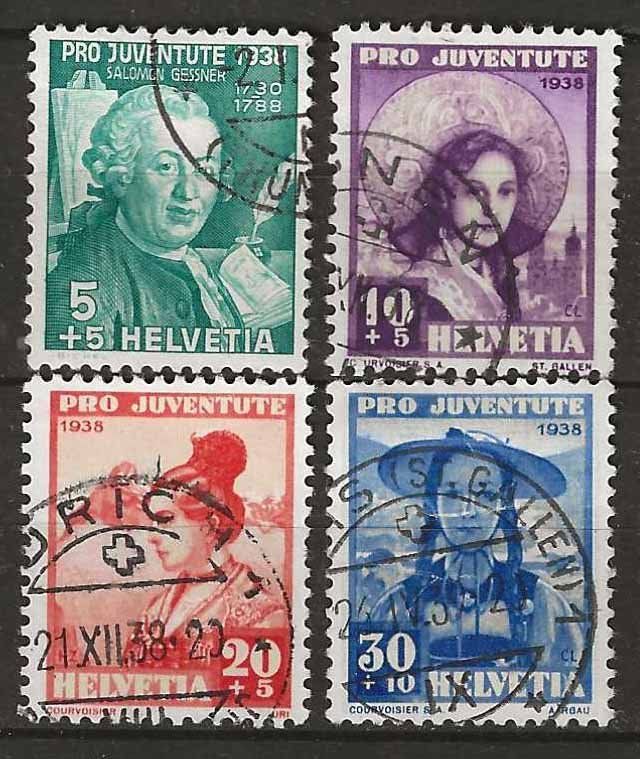 Tutti i francobolli: PJ038 - Pro Juventute 1938 obl. – Usato da Trélex venduto da Phil_Albert
