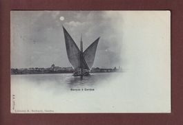 BARQUE DU LEMAN à Genève - Clair de lune - 1913