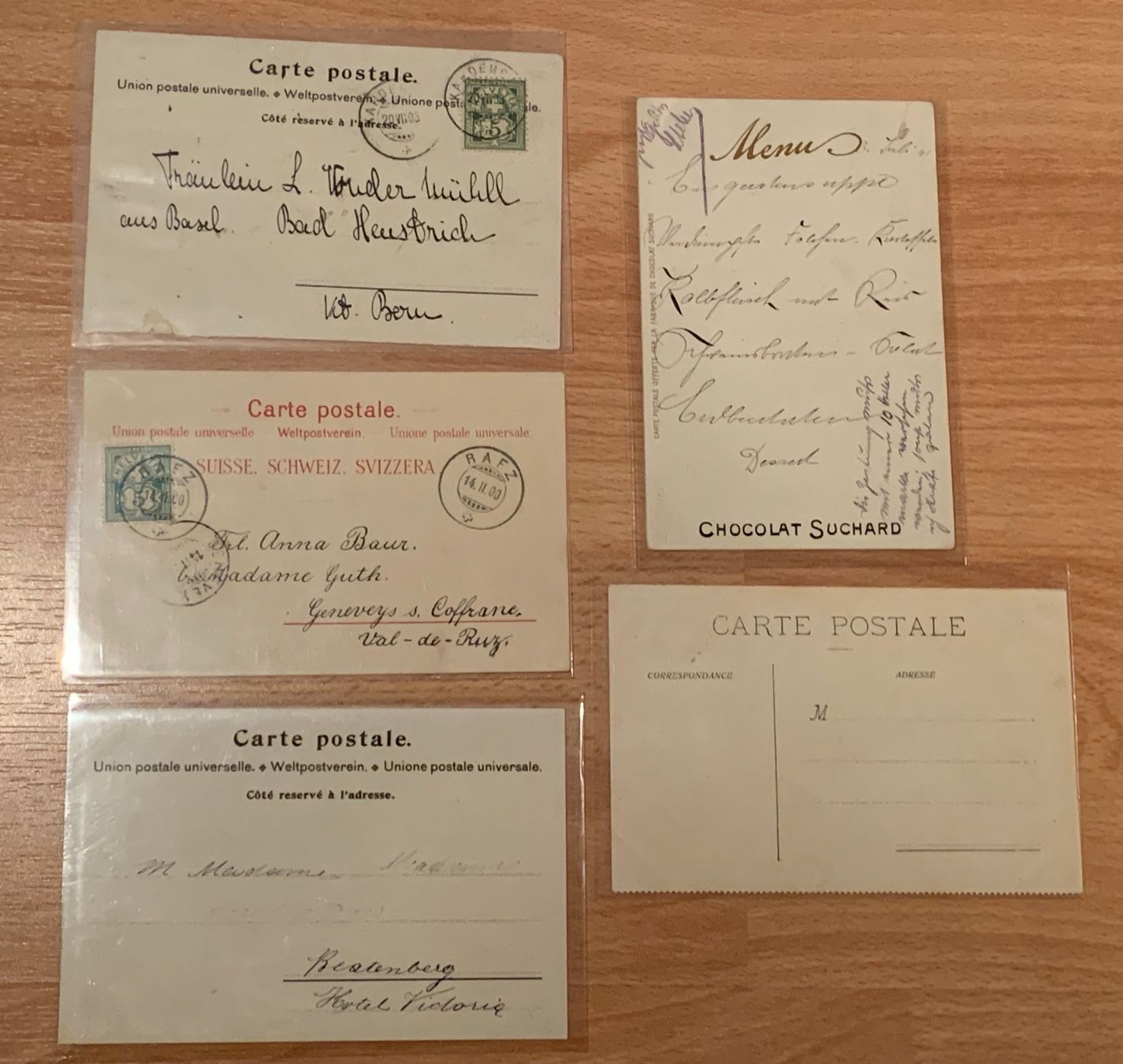 Cartoline postali: 5 AK - CHOCOLAT SUCHARD / 3 AK mit LIEDER-TEXT ! – Usato da Hedingen venduto da Wowi 8