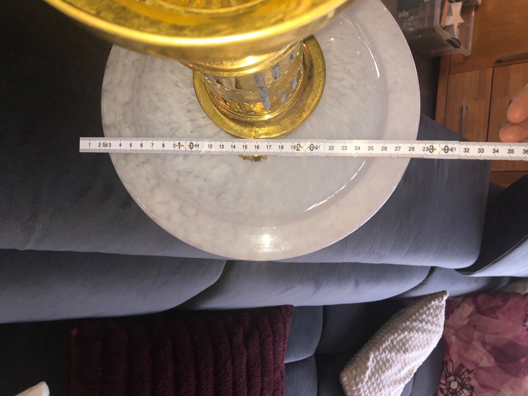 Lampadari & plafoniere: Jugendstil Deckenlampe besondere Messingmontur antik – Usato da Büsserach venduto da Urkundenflora 7