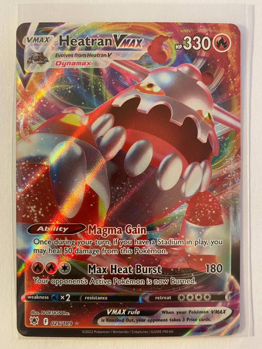 Pokémon Carte collezionabili: Pokemon Heatran VMax 026/189 Astral Radiance EN – Nuovo (secondo la descrizione) da Weingarten-Kalthäusern venduto da McGmavlo