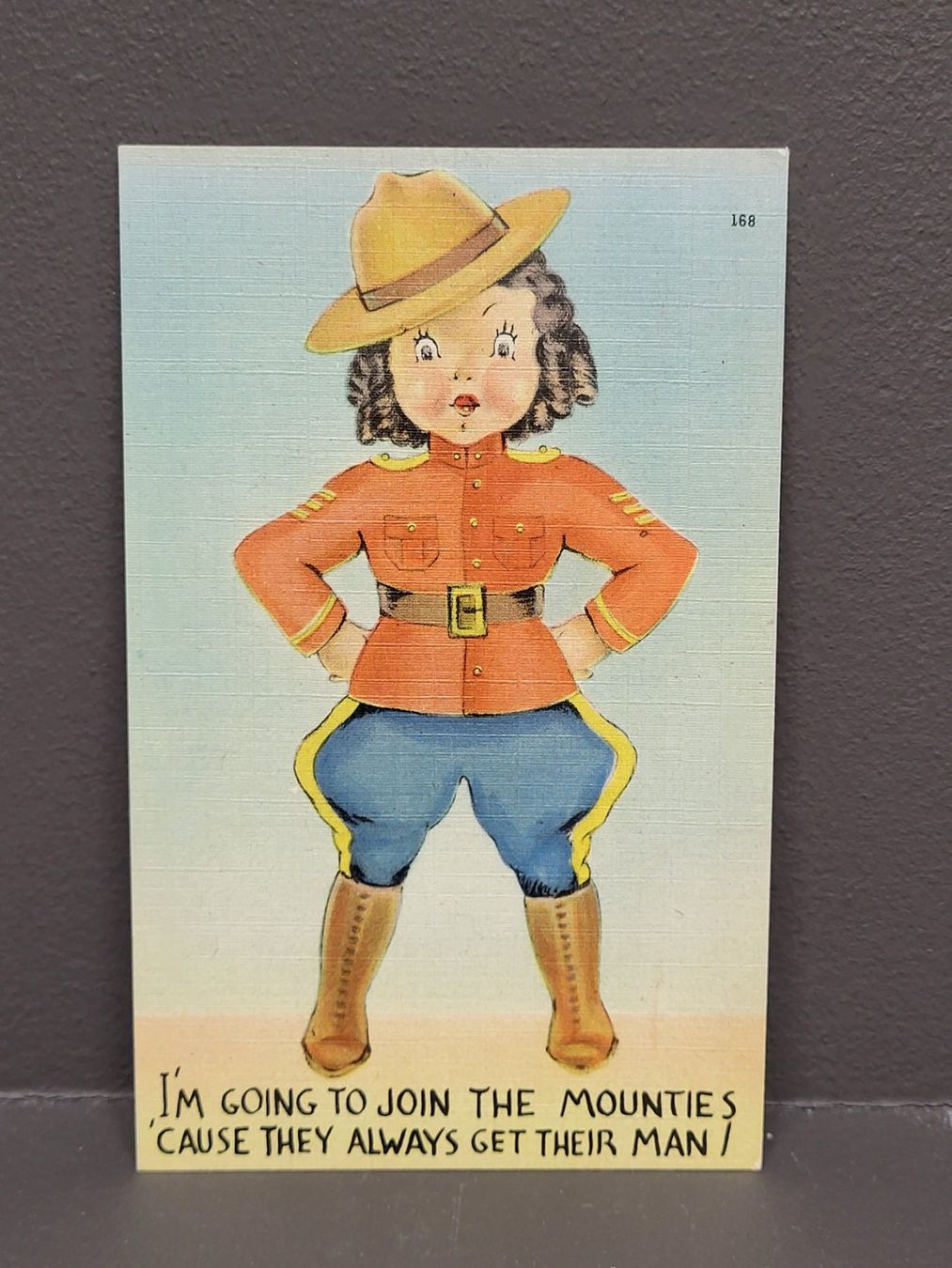 Cartoline postali: Mountie Postkarte, Vintage – Usato da Zürich venduto da BOAC1943