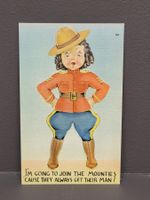 Mountie Postkarte, Vintage