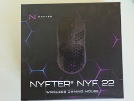NYFTER NYF 22 Wireless Gaming Mouse, schwarz, fast neu
