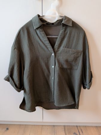 Opus Flora Bluse, Khaki, Grösse 38