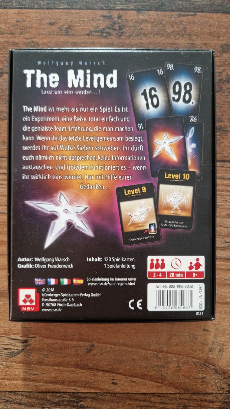 Giochi: Kartenspiel The Mind – Usato da Brittnau venduto da Ralfie 1