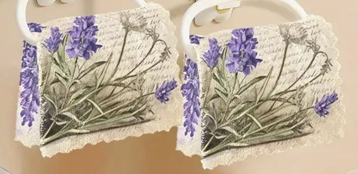 Tessuti: Wiederverwendbares Lavendel-Küchentuch – Nuovo e nell'imballaggio originale da Wagenhausen venduto da M.Sieg 1