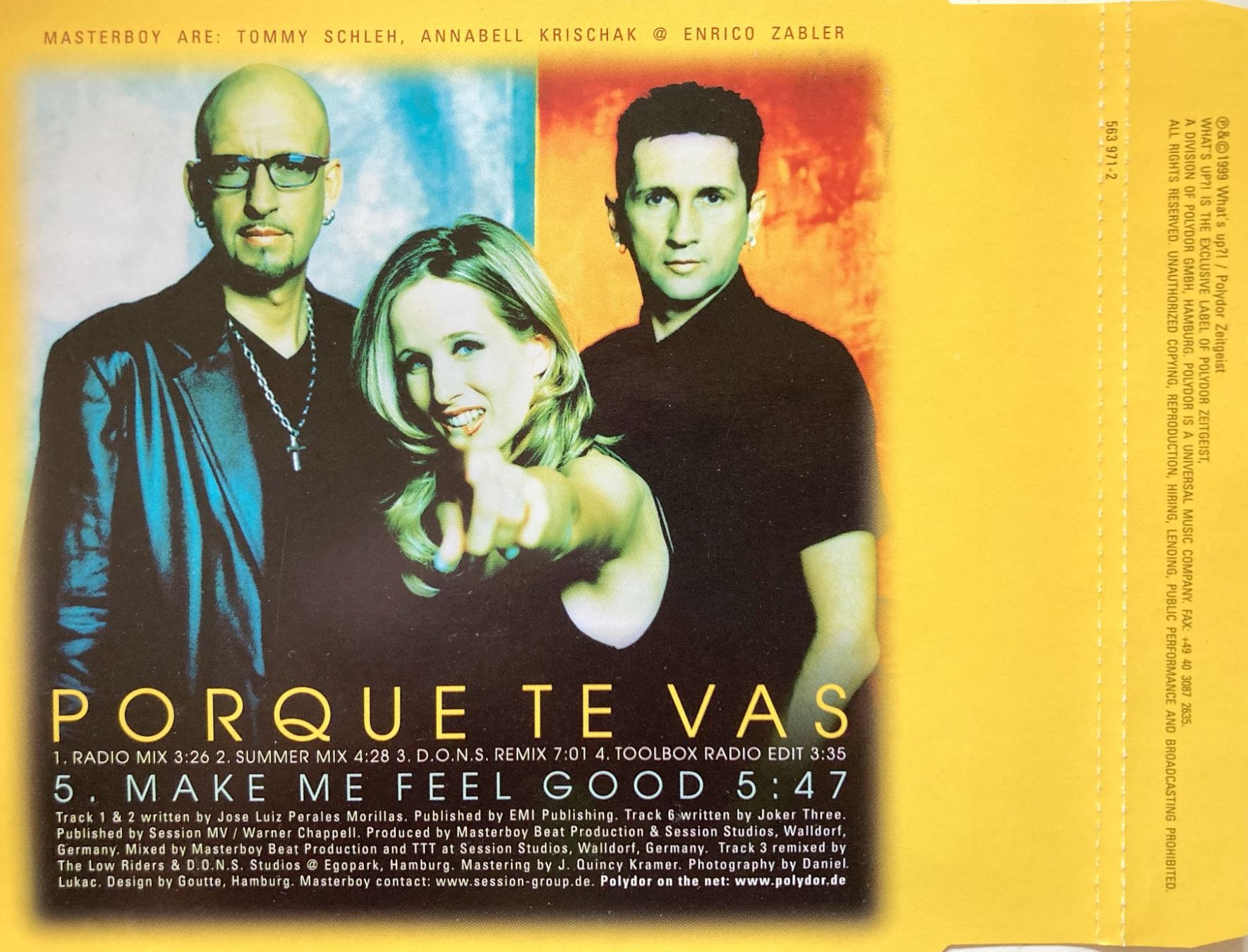 CDs: MASTERBOY - PORQUE TE VAS – Gebraucht aus Bottens von hotter-than-hell 1