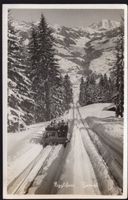 Gstaad Eggli Funi Schlitten Winter Bahn