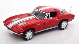 CHEVROLET CORVETTE C2 Z06 1963 ROT/WEISS 1:18 AUTOWORLD