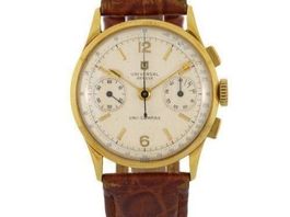 Montre Universal Uni-compax 18K Gold Rare'