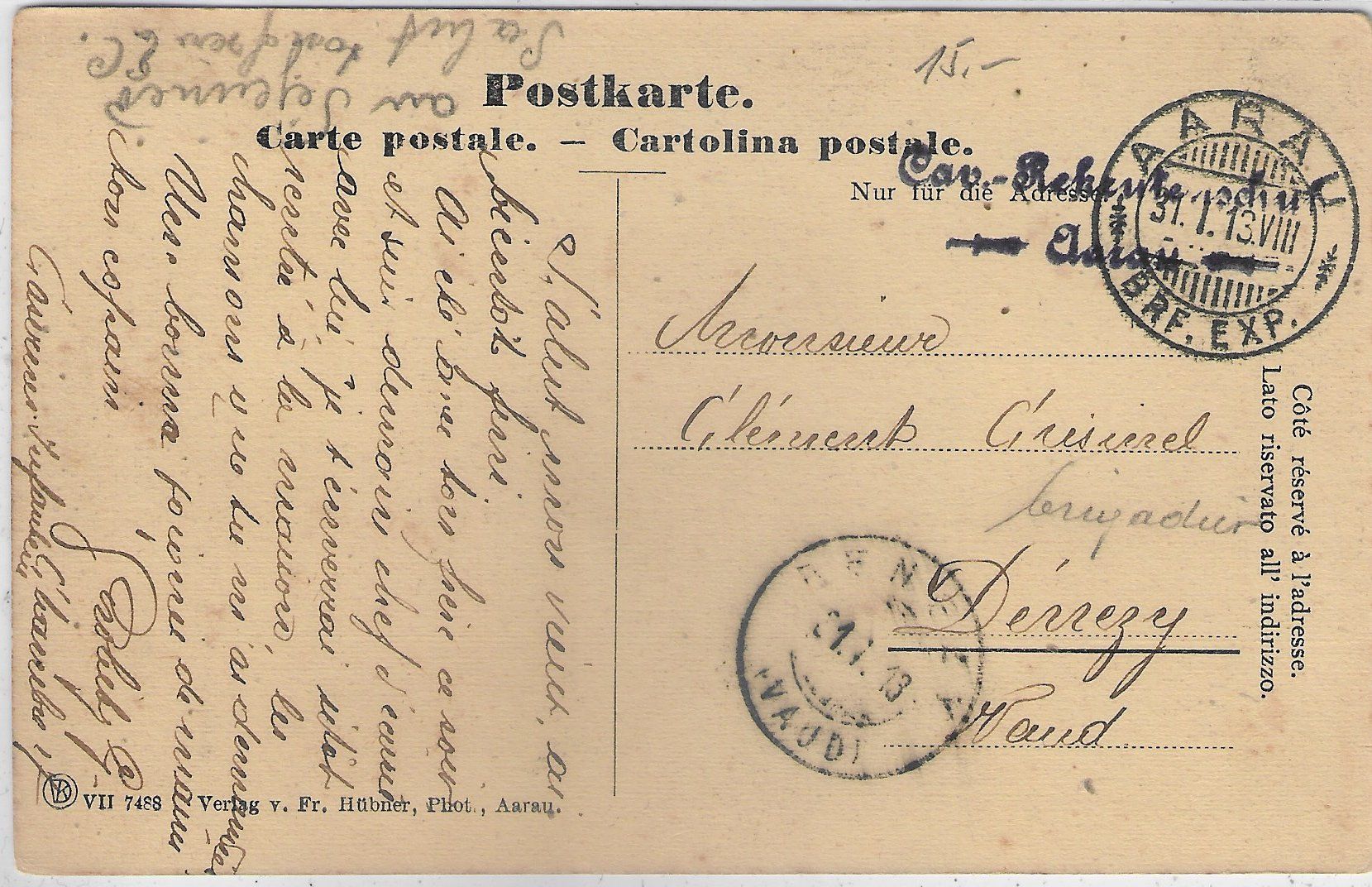 Cartoline postali: Cavallerie Kaserne - Aarau - animee – Usato da Ettingen venduto da Kartenplanet 1