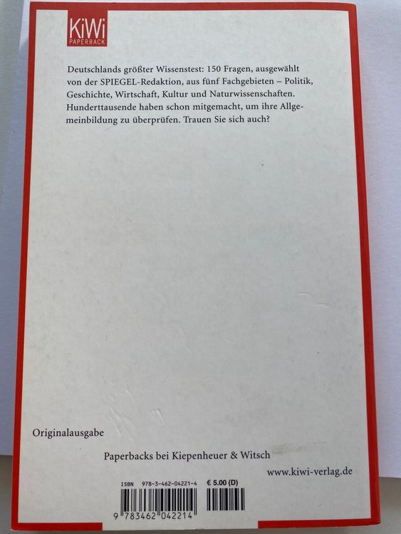 Wie Gut Ist Ihre Allgemeinbildung Buch (SPIEGEL WISSENSTEST) | Kaufen ...