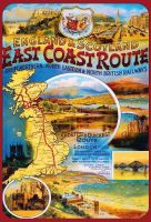 Blechschild-ENGLAND&SCOTLAND-EAST COASTR