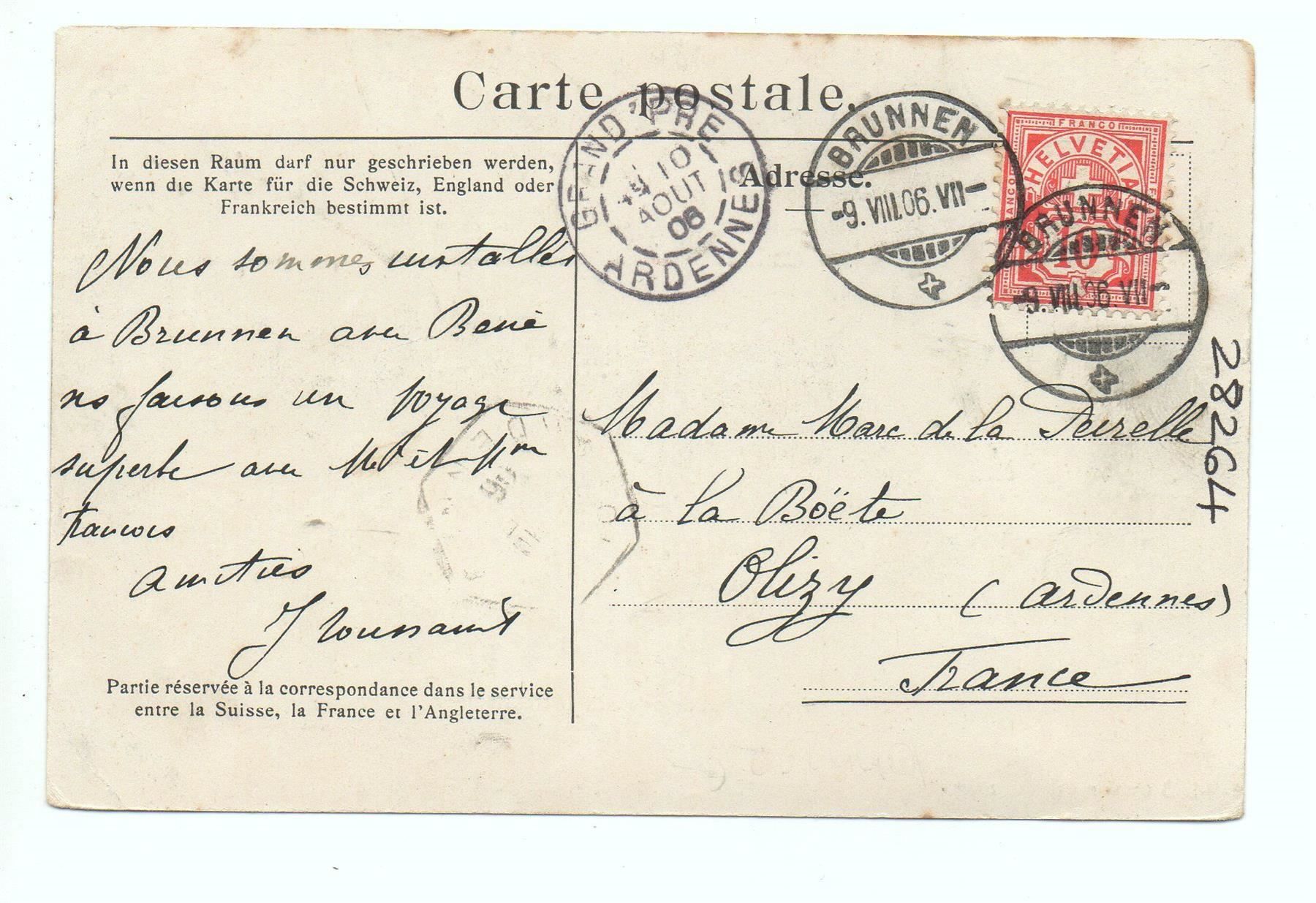 Cartoline postali: BRUNNEN Vierwaldstättersee - Dampfschiff – Usato da Jona venduto da philajona 1