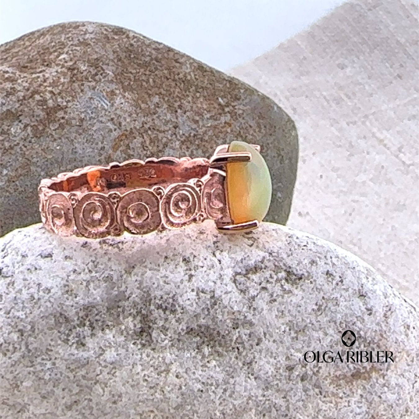 Olga Ribler Anelli: Unikate Silber Ring 925 mit Opale Grösse 56 – Nuovo (secondo la descrizione) da Luzern venduto da Schmuckoutlet 3