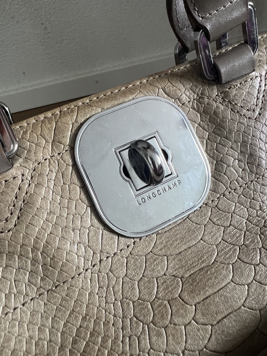 Longchamp Taschen für Damen: Sac Longchamp Gatsby - cuir serpent & intérieur léopard – Gebraucht aus Lausanne von Stephaniesdressing 3