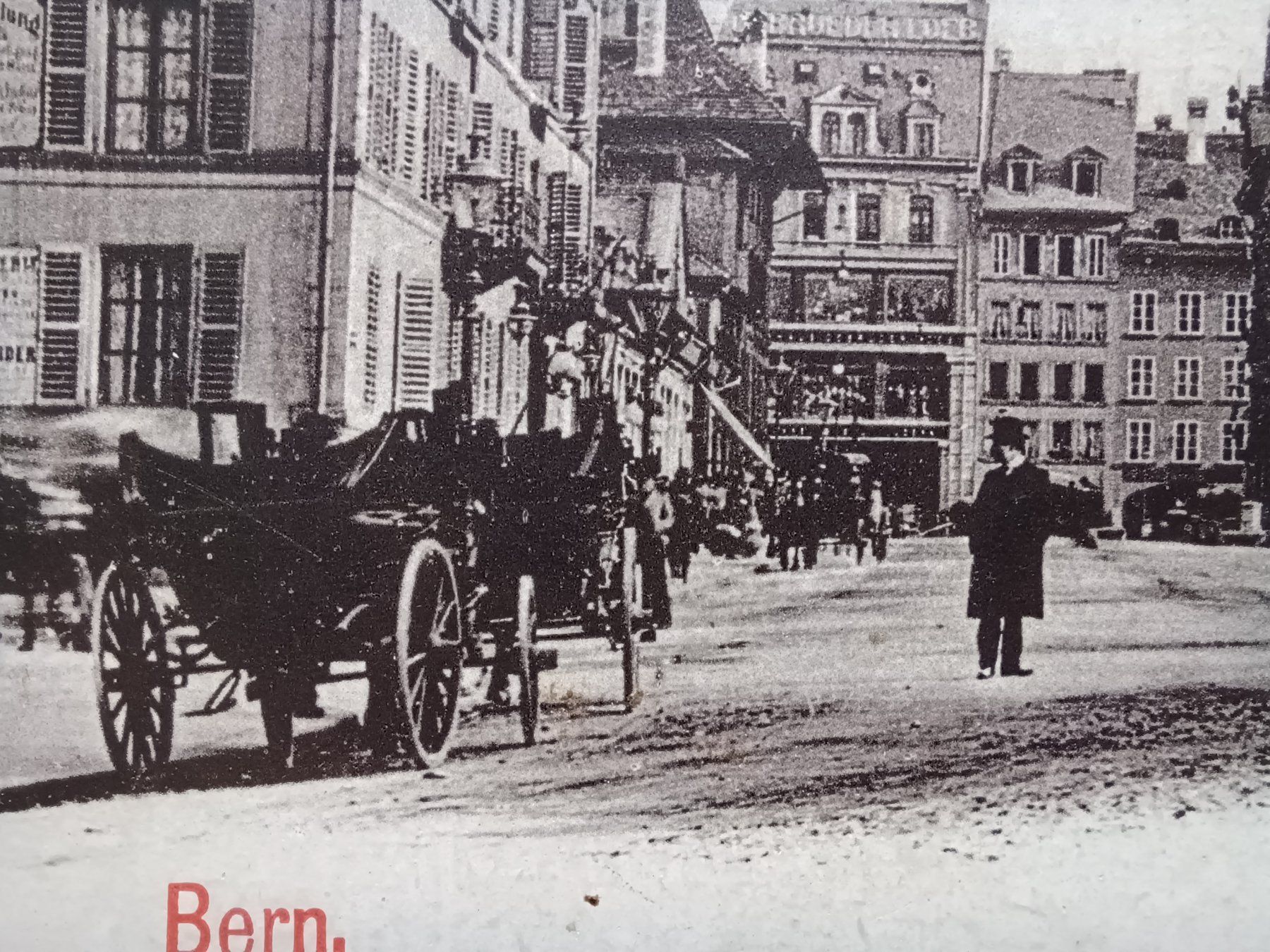 Ansichtskarten: Bern, Bahnhofplatz belebt – Gebraucht aus Aarau Rohr von mgvw 1