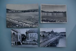 4 Fotos von Eidgenössischen Turnfesten ab 1947