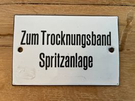 Hinweisschild aus Email ca. 1980