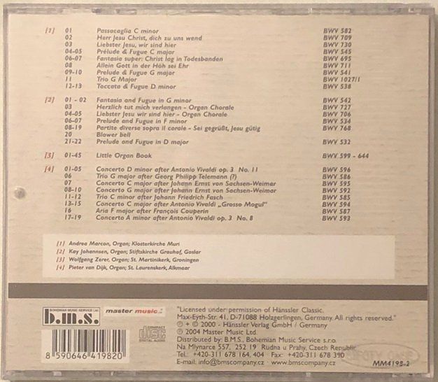 CD: Bach - Orgelwerke (4 CDs) – Usato da Grüningen venduto da azulamarillo 1