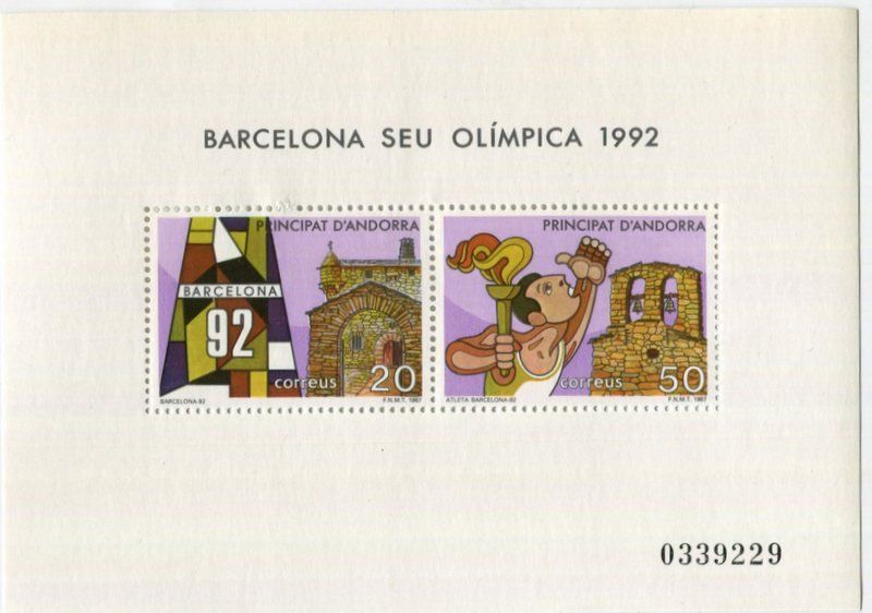 Alle Briefmarken: Block "Olympische Spiele". Andorra. – Neu und originalverpackt aus Basel von Butsch5