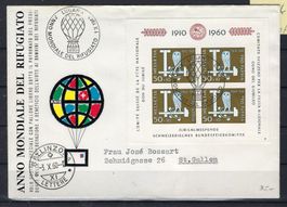 1960 Pro Patria Block Ballonpost    16000