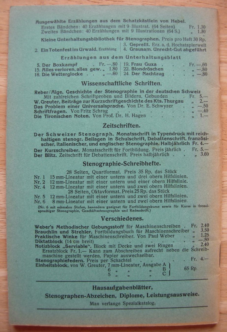 Libri: Stenographisches Lesebuch - Firnelicht – Usato da Dübendorf venduto da rumpumpel 3