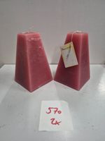 570 Posten Raureif Pyramiden-Kerze/n 100x100x180 aus Liq