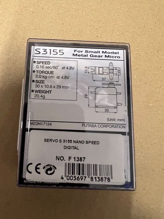 icro servo S3153G futaba pignon etal - iniplanes