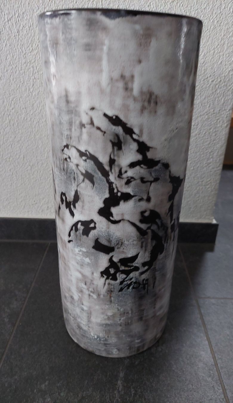 Vasi & Recipienti: Grosse massive XL-Bodenvase Gustav Spörri, Pferdemotive – Usato da Subingen venduto da K7passt_immer