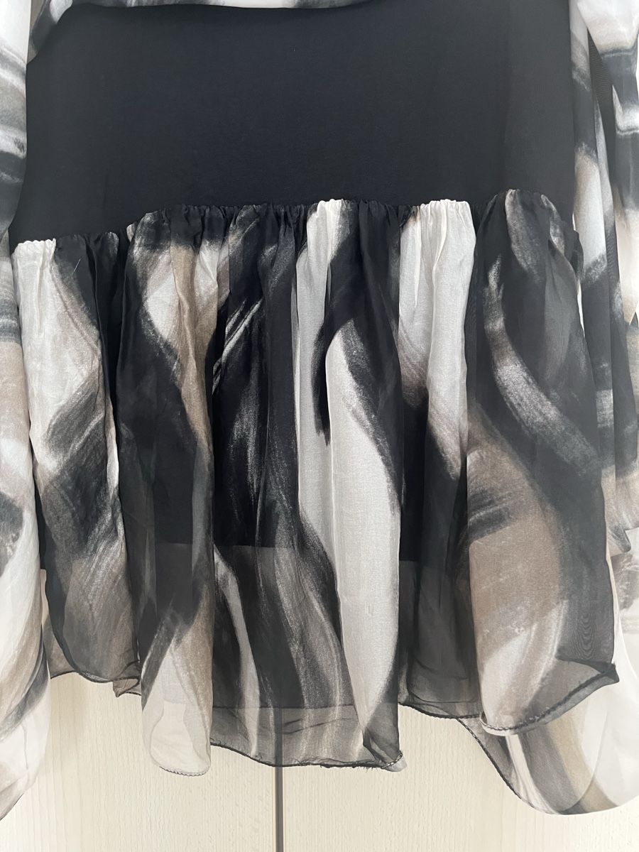 Camicette: Bluse Gr. 40 schwarz / beige gemustert – Nuovo (secondo la descrizione) da Lohn-Ammannsegg venduto da panywa 3