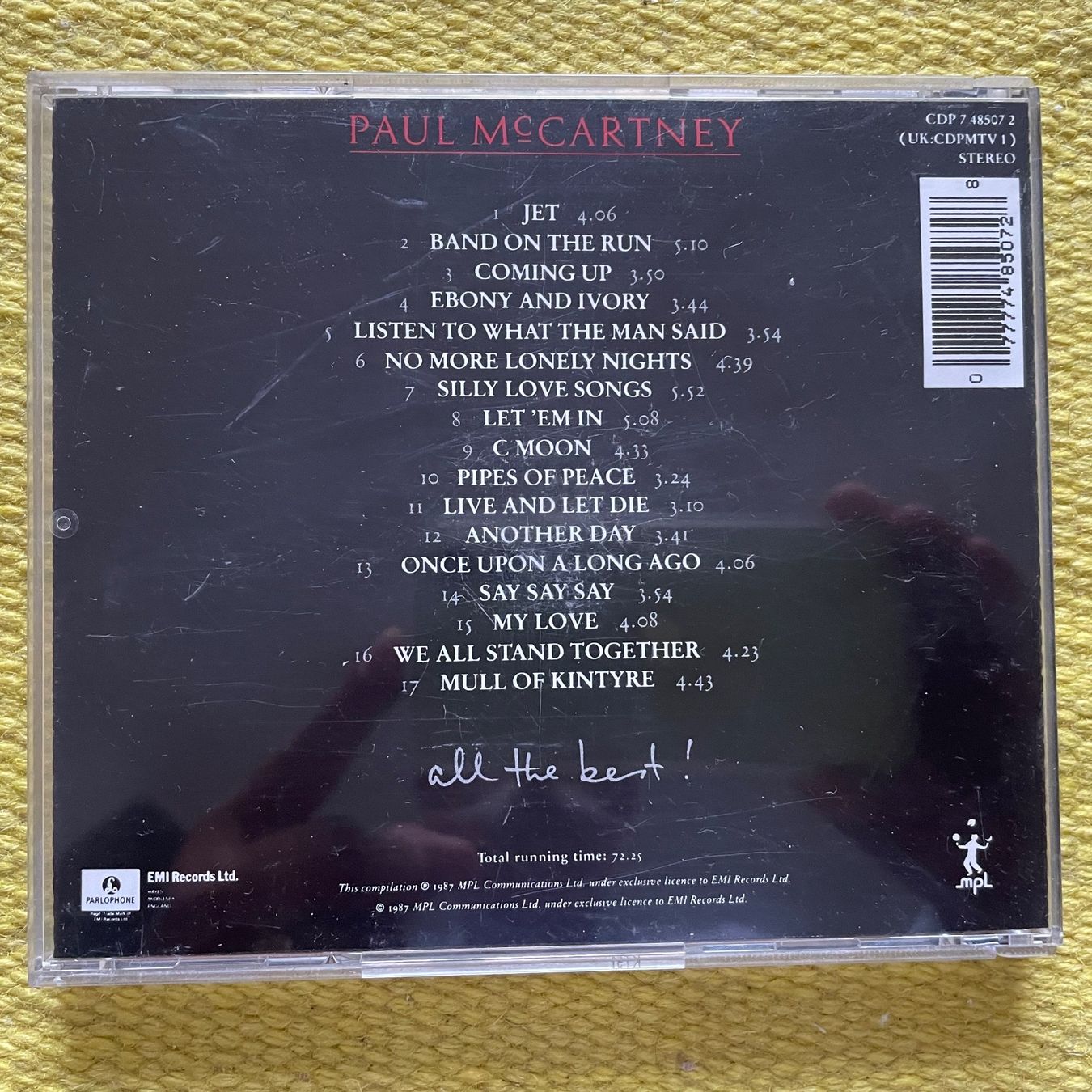 CDs: PAUL MCCARTNEY BEATLES-ALL THE BEST – Gebraucht aus Rorschacherberg von CD-Roli 1