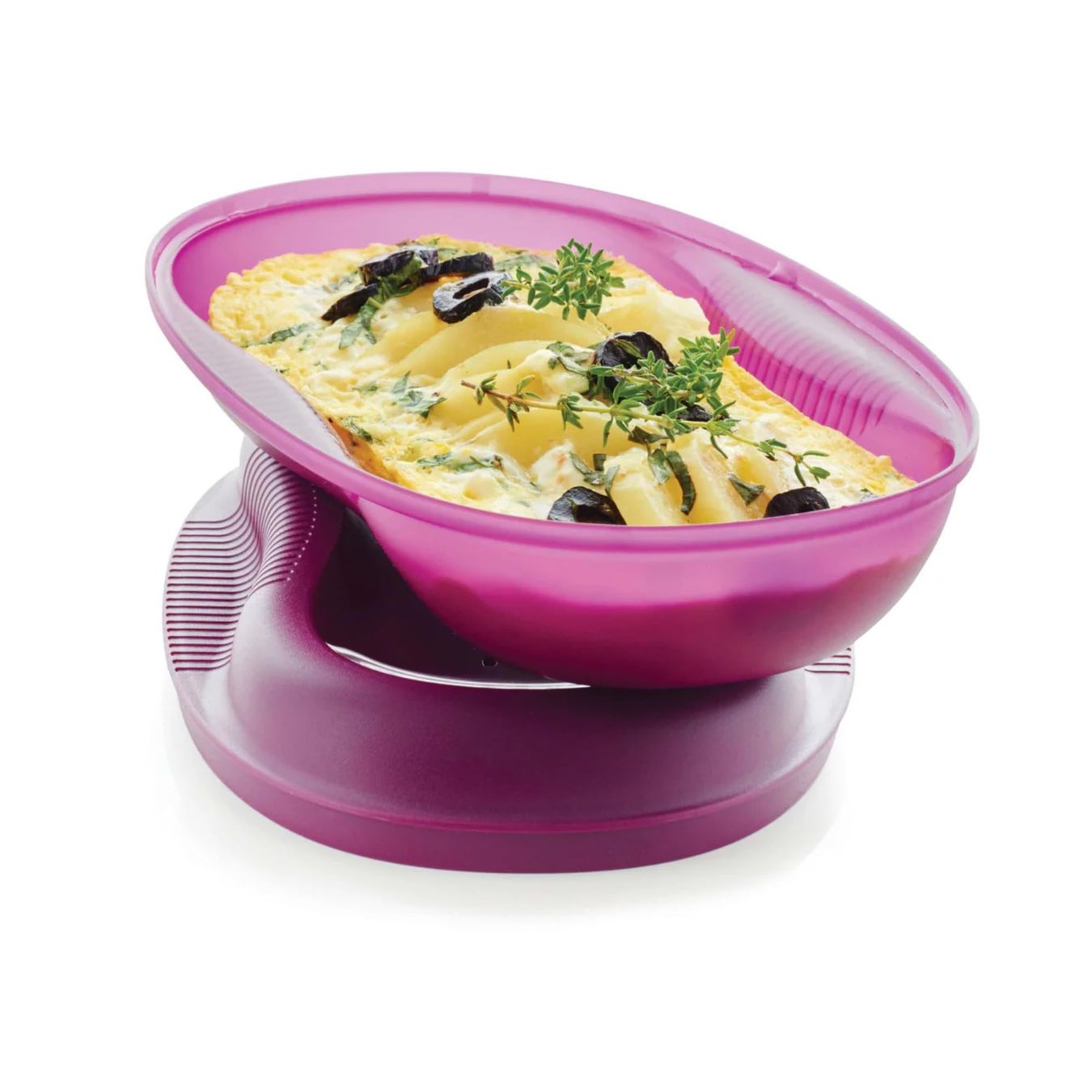 Tupperware Teglie da forno: Tupperware Mikrowellen Omelett-Meister lila – Nuovo (secondo la descrizione) da Meinisberg venduto da nicht_neu_aber_ok