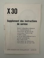 Original Puch X30 Zusatzanleitung Schweiz Französisch
