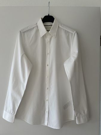 Gucci White Cotton Shirt - Size 38/15 - Regular fit