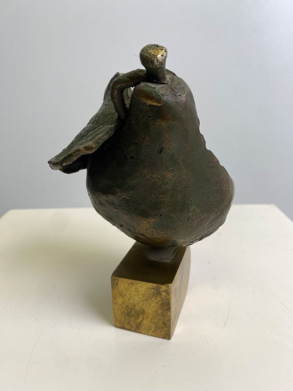 Sculture & Statue: Bronzeskulptur in Birnenform Messing oder Bronze Brutalist – Usato da basel venduto da franzie1 1