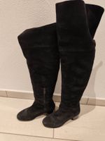 Navyboot Overknee Stiefel aus Echtleder, Grösse 36, Schwarz