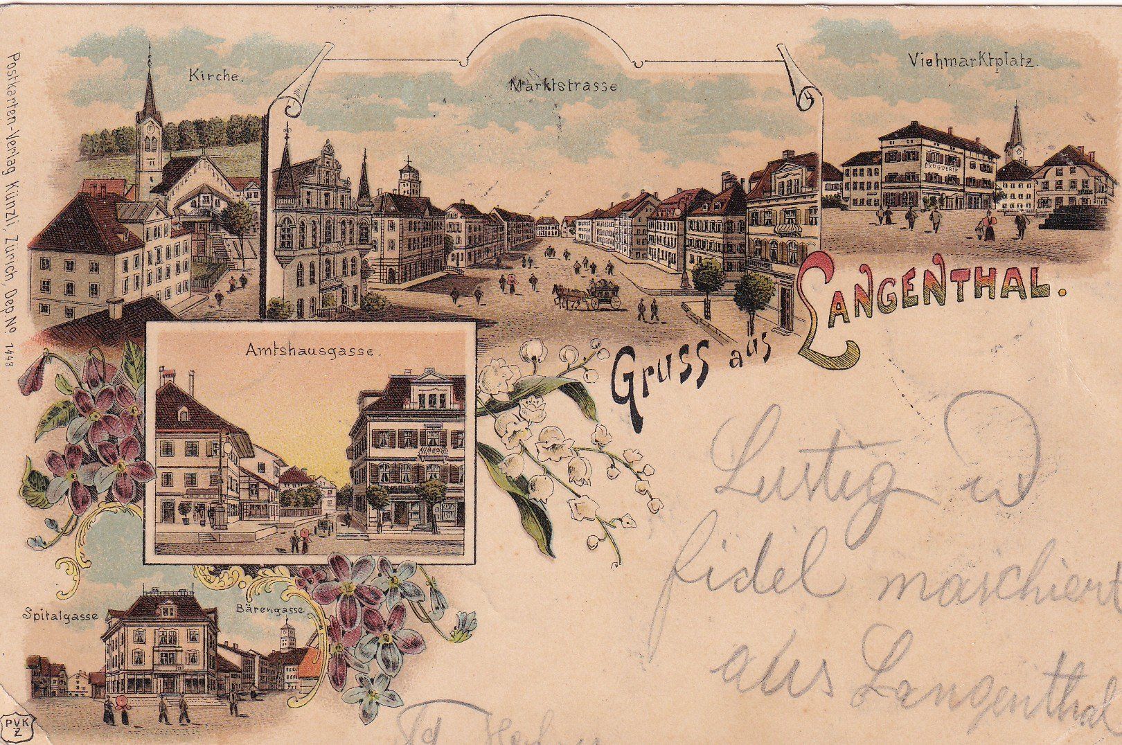 Cartoline postali: Gruss aus Langenthal 1900 – Usato da Cormoret venduto da Pascalll2001