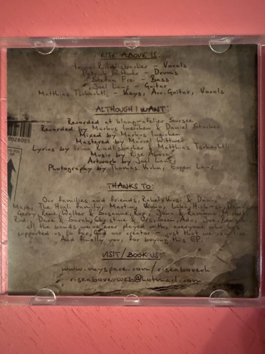 CD: Rise Above - Although I Want – Usato da Lützelflüh-Goldbach venduto da Deiv4 2