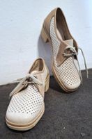 Sommerliche vintage Leder Halbschuhe von Sioux, Grösse 38.5,