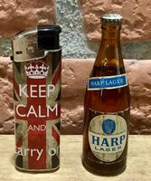 Vintage MINIATUR Guinness HARP LAGER FLASCHE - Dublin Irland