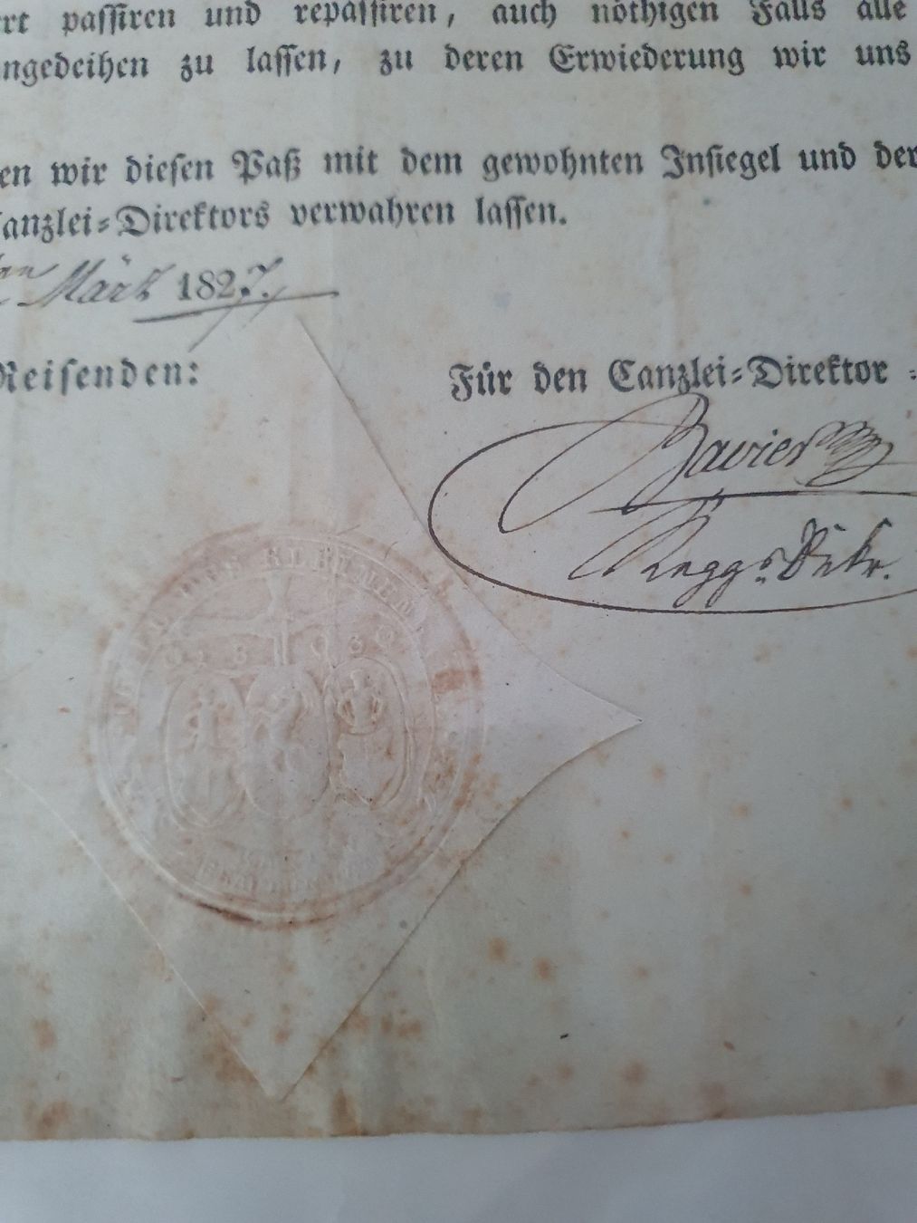 Documents: Brief von der Schweizerischen Eidgenossenschaft 1827 Kt. Gr. – D'occasion à Chur par  1