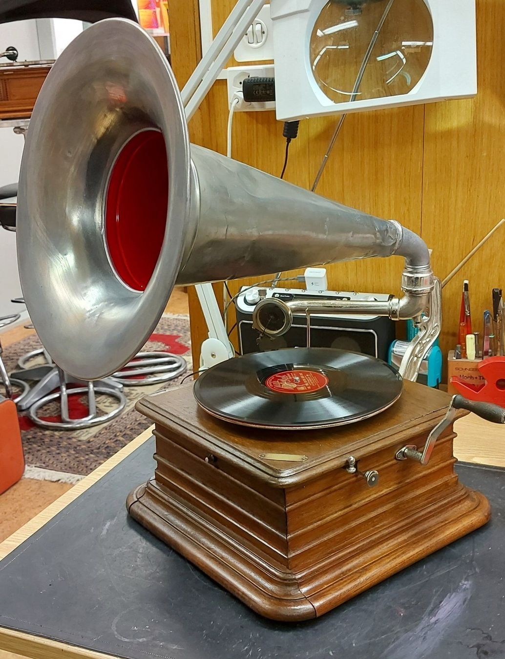 Giradischi: Trichtergrammophone Excelsior Werke Cöln – Usato da Herzogenbuchsee venduto da phonowelt 1
